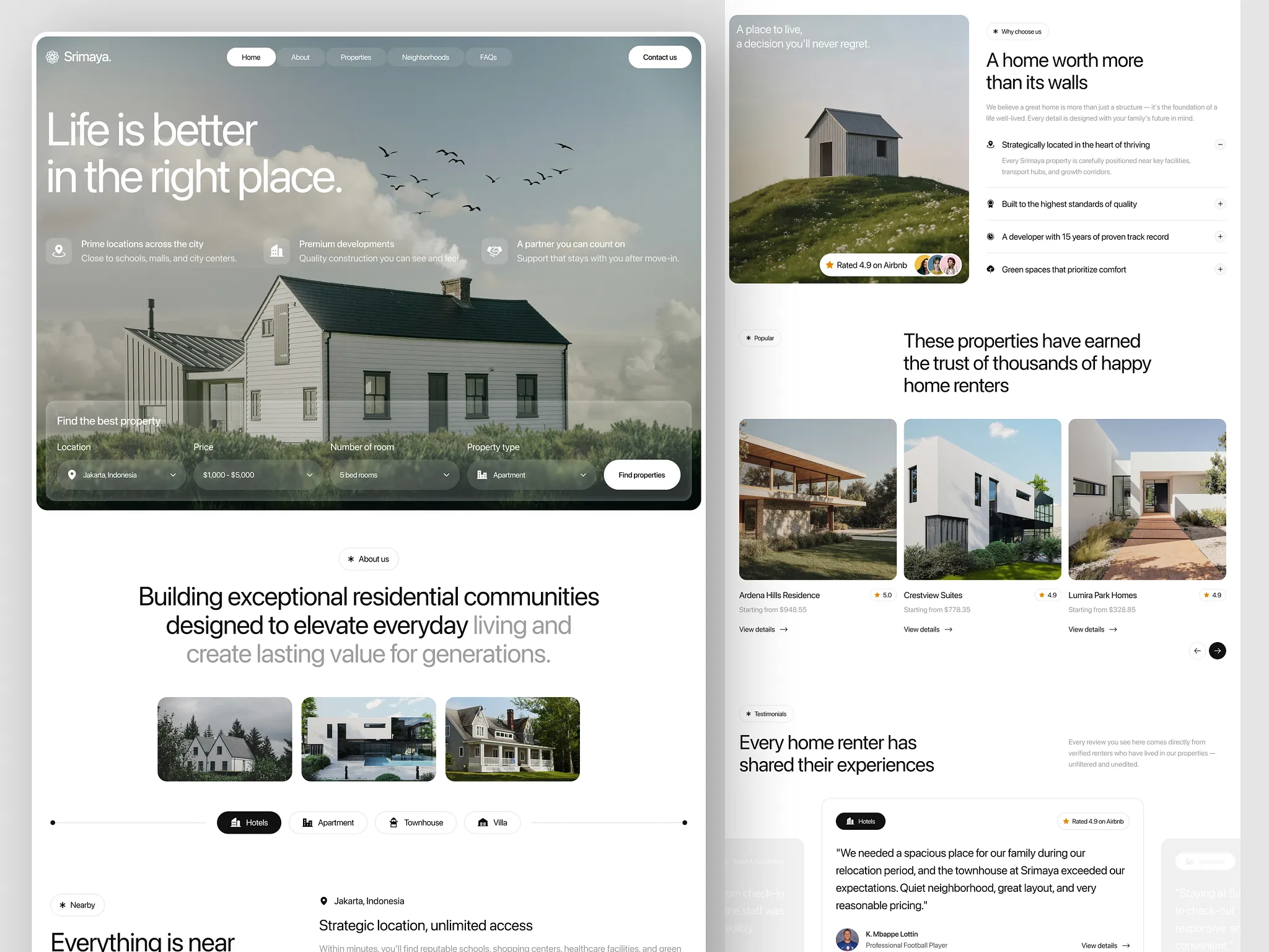 Real estate app preview